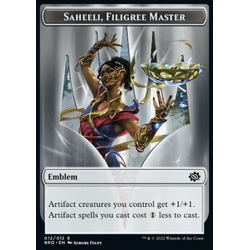 Magic löskort: The Brothers' War: Saheeli, FIligree Master Emblem