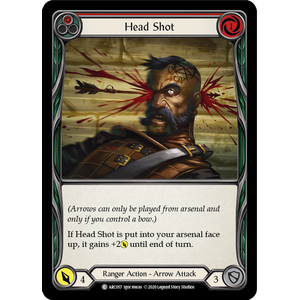 FaB Löskort: Arcane Rising Unlimited: Bull's Head Shot (Yellow) (Rainbow Foil)