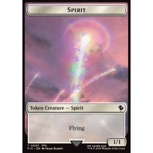 Magic löskort: Magic: The Gathering - FINAL FANTASY: Hero Token (W 1/1) // Spirit Token (W 1/1)