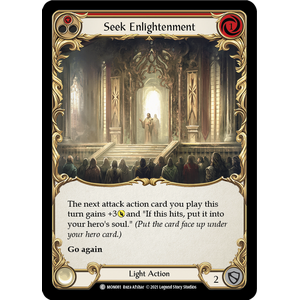 FaB Löskort: Monarch 1st Edition: Seek Enlightenment (Red) (Rainbow Foil)