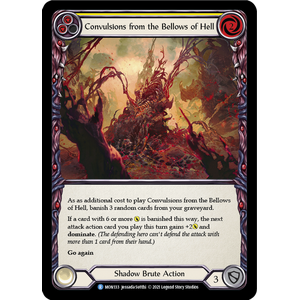 FaB Löskort: Monarch 1st Edition: Convulsions from the Bellows of Hell (Yellow) (Rainbow Foil)