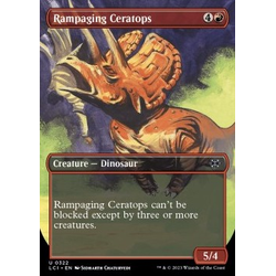 Magic löskort: The Lost Caverns of Ixalan: Rampaging Ceratops (alternative art) (Foil)