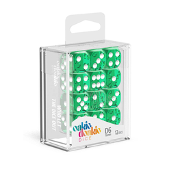 Translucent: Green/white (12-dice set)