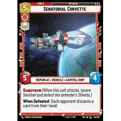 Star Wars: Unlimited Löskort: Twilight of the Republic: Senatorial Corvette (Foil)