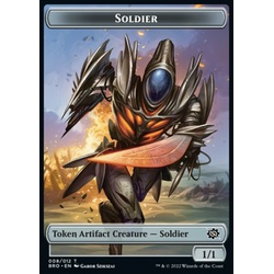 Magic löskort: The Brothers' War: Soldier Token (Artifact 1/1) (V.1)