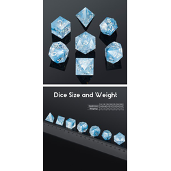Sharp Edge Dice Set - Frozen (7)