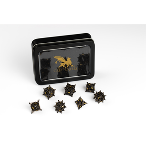 Void Series: Black Mimic 7-die set (Metal Dice)