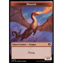 Magic löskort: Commander Masters:Dragon Token (R 4/4) // Kor Ally Token (W 1/1)