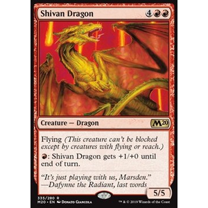 Magic löskort: Core Set 2020: Shivan Dragon