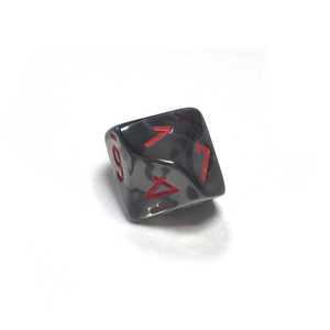 Chessex: Smoke/red D10 (1 st)