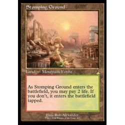 Magic löskort: Ravnica Remastered: Stomping Ground (alternative art)