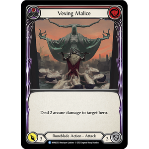 FaB Löskort: Monarch 1st Edition: Vexing Malice (Red) (Rainbow Foil)