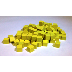 Spelpjäs: Cube 8mm - yellow (100st)