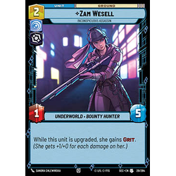 Star Wars: Unlimited Löskort: Secrets of Power: Zam Wesell, Inconspicuous Assassin
