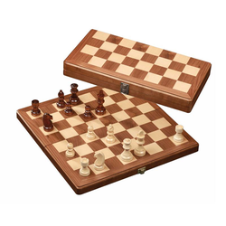 Schack/Chess Set, walnut/maple, field 33 mm
