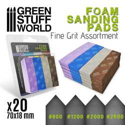 Foam Sanding Pads: Fine Grit Assortment (20)