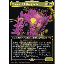 Magic löskort: Duskmourn: House of Horror: Zimone, All-Questioning (alternative art)