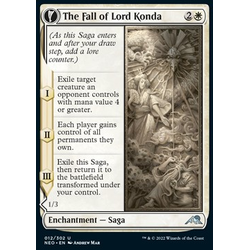 Magic löskort: Kamigawa: Neon Dynasty: The Fall of Lord Konda // Fragment of Konda (Foil)
