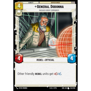 Star Wars: Unlimited Löskort: Spark of Rebellion: General Dodonna, Massassi Group Commander (Foil)