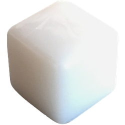 Spelpjäs: Cube 8mm - Opaque, White (1st)