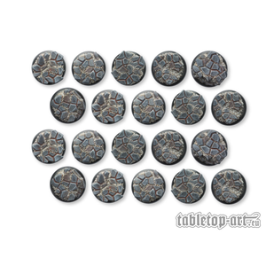 Tabletop-Art: Cobblestone Bases - 30mm Round Lip (20)