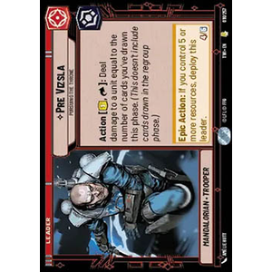 Star Wars: Unlimited Löskort: Twilight of the Republic: Pre Vizsla, Pursuing the Throne