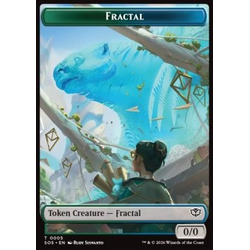 Magic löskort: Secrets of Strixhaven: Fractal Token (GU 0/0) // Pest Token (BG 1/1) (V.2)