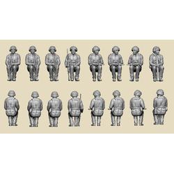 1960-1980s m/59 Uniformed Swedish Mechanized Infantry Squad, 8 x 3D printed Figures