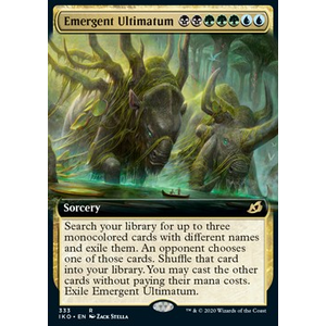 Magic löskort: Ikoria: Lair of Behemoths: Emergent Ultimatum (alternative art) (Foil)