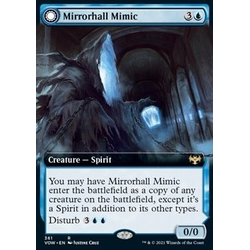 Magic löskort: Innistrad: Crimson Vow: Mirrorhall Mimic // Ghastly Mimicry (alternative art)