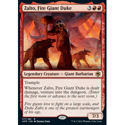 Magic löskort: Adventures in the Forgotten Realms: Zalto, Fire Giant Duke (Prerelease Foil)