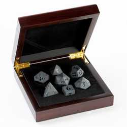 Stone Dice: Black Obsidian 7-die Set