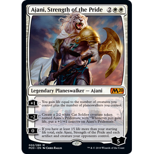 Magic löskort: Core Set 2020: Ajani, Strength of the Pride