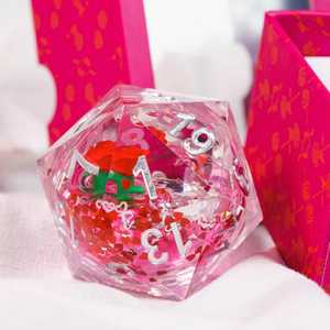 Sirius Dice Snow Globe Valentines Rose D20 54mm