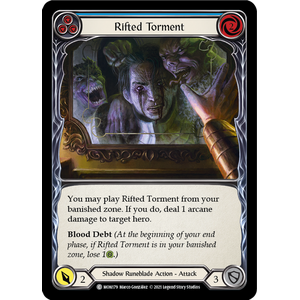 FaB Löskort: Monarch 1st Edition: Rifted Torment (Blue) (Rainbow Foil)