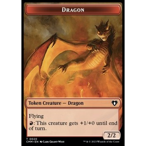 Magic löskort: Commander Masters: Dragon Token (R 2/2) // Servo Token (A 1/1)