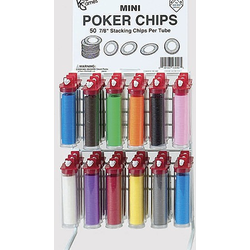 Mini Poker Chips ~22mm / 7/8"  (50, Purple)