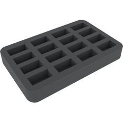 Feldherr Half-size 35mm Cut-Outs - 16 slot foam tray with base