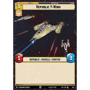 Star Wars: Unlimited Löskort: Jump to Lightspeed: Republic Y-Wing (Hyperspace)