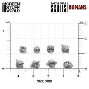1000x Battlefield Resin Skulls (1:48-1:35)