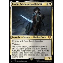 Magic löskort: Commander: The Lord of the Rings: Tales of Middle-earth: Frodo, Adventurous Hobbit (Foil)