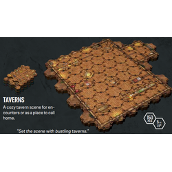 Lorescape Modular Hex-terrain Interior Set: Taverns