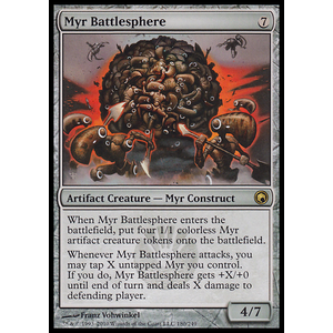 Magic löskort: Scars of Mirrodin: Myr Battlesphere (Foil)