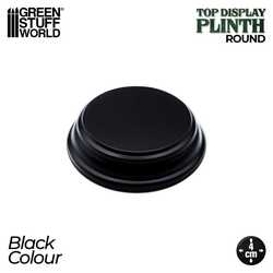 Round Top Display Plinth 4x4 cm - Black