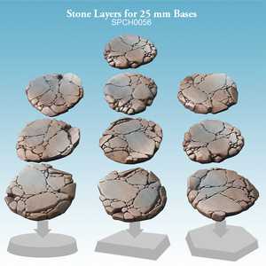 Spellcrow: Stone Layers fo 25mm bases (10)