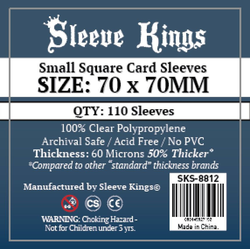 Card Sleeves Small Square Clear 70x70mm (110) (Sleeve Kings)