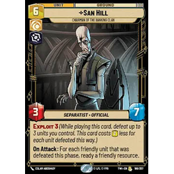 Star Wars: Unlimited Löskort: Twilight of the Republic: San Hill, Chairman of the Banking Clan (Foil)
