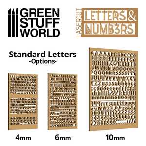 Letters and Numbers: Standard 4mm