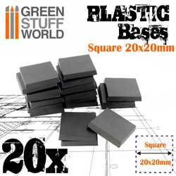 Plastic Bases Square 20x20mm (20)