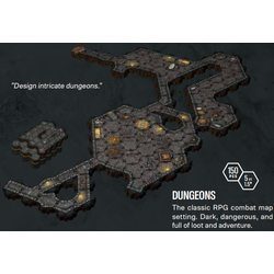 Lorescape Modular Hex-terrain Interior Set: Dungeons